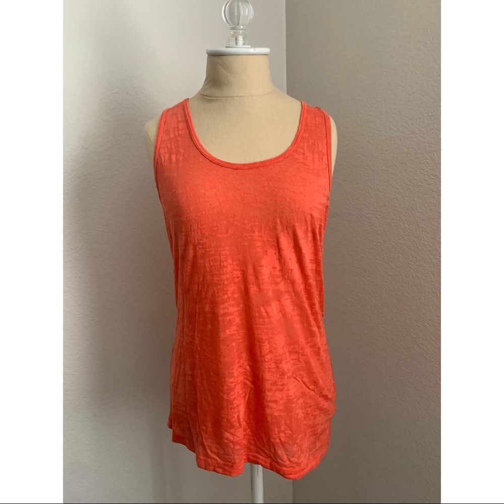 Heathered orange, racerback, workout tank